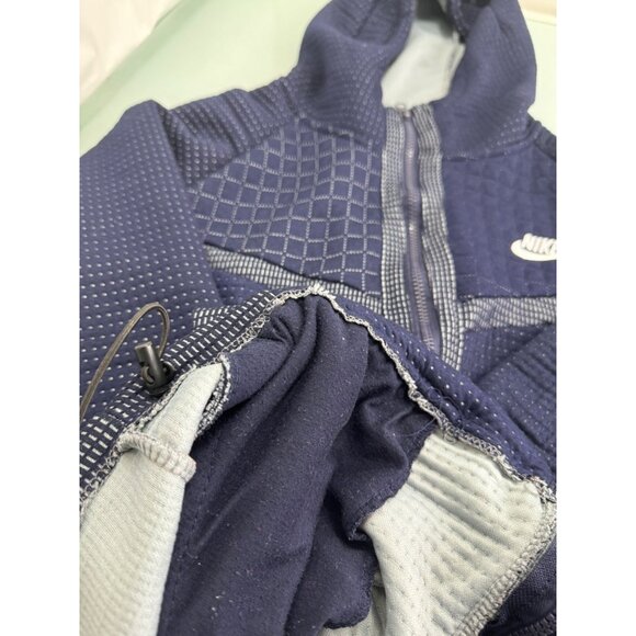 Nike Women's Hoodie Full Zip Performance Fleece Blue Funnel Neck Running Small S - Picture 5 of 9